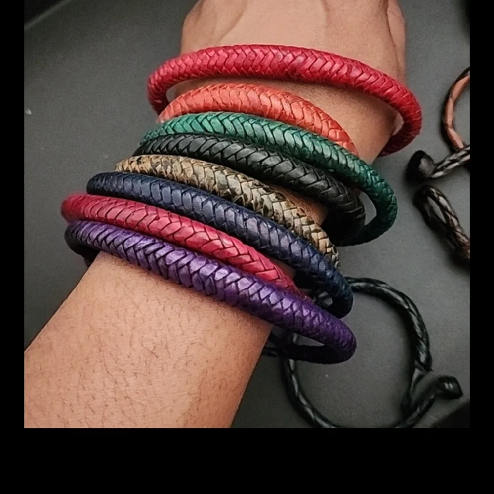 African Braided Leather Bracelet